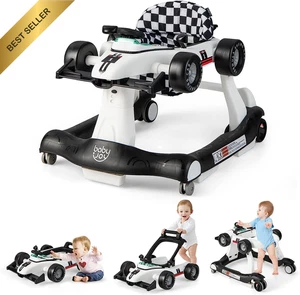 4-in-1 Foldable Baby Walker Adjustable Height, Activity Car, Music, Lights - Picture 1 of 12