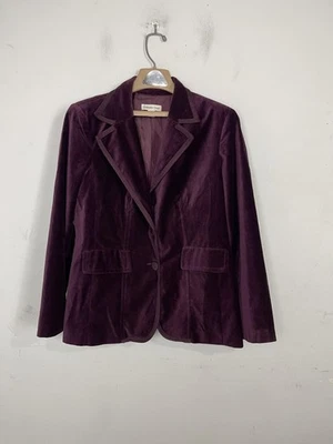 Coldwater Creek Blazer женщин 12 фиолетовый бархат куртка Jewel тон фея коктейль - Изображение 1 из 4