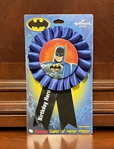 Hallmark BUTTON PIN Vintage BATMAN Birthday Hero Ribbon Pinback NEW Birthday Boy - Picture 1 of 5