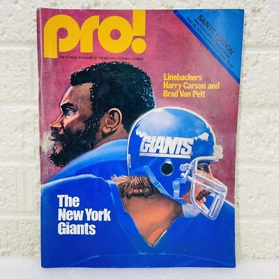 VTG‼ New Orleans Saints PRO! Sept. 30 1979 Harry Carson/Brad Van Pelt • VG‼ - Image 1 of 4