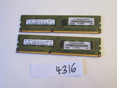 Samsung 2x2Gb=4Gb PC3-10600 1333Mhz DDR3 Desktop Memory RAM (4316) - Image 1 of 2