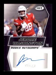 2019 SAGE HIT #A93 Jerome Washington Autographs - Picture 1 of 2