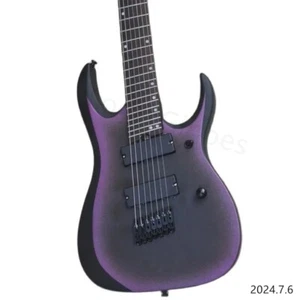 Factory 7 Strings Fanned Frets Electric Guitar with Black Hardware,Chicken Wing - Picture 1 of 6