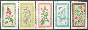 Germany DDR stamps -   Local Medicinal Flowers_1960 - MNH. - Picture 1 of 1
