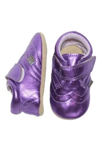 MELTON Baby Krabbelschuhe metalic lila für Mädchen | Krabbelpuschen | Babyschuhe - Bild 1 von 1