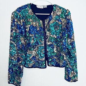 Vintage Laurence Kazar New York Women’s Size XXL Full Sequin Lined Jacket
