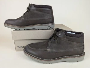Clarks Boots Mens 10.5 M Eastford Top Dark Brown Leather Ankle Lace Up Shoes NEW - Picture 1 of 10