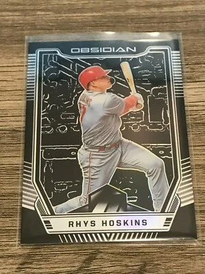 Rhys Hoskins 2019 Panini Obsidian Prizm Philadelphia Phillies Card #49 - Image 1 of 2