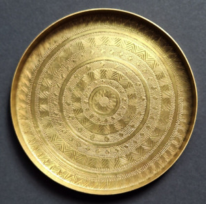 Handgearbeitete Messing Teller aus dem Orient rund 13cm  "Mandala"