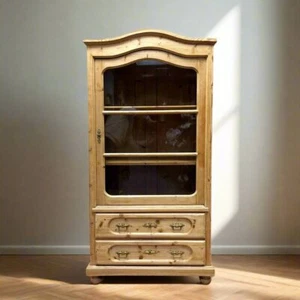 Antike Vitrine | Gründerzeit um 1860 | Fichte | Original Schlösser und Beschläge - Bild 1 von 12