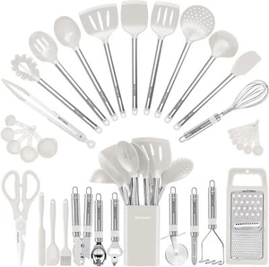Kitchen Utensil Set-Silicone Cooking Utensils-33 Kitchen Gadgets & Spoons for - Picture 1 of 7