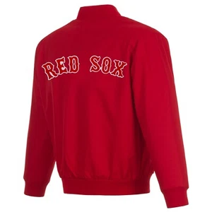 Chaqueta de sarga de polietileno de los Medias Rojas de Boston MLB parche bordado logotipos diseño JH roja - Imagen 1 de 4