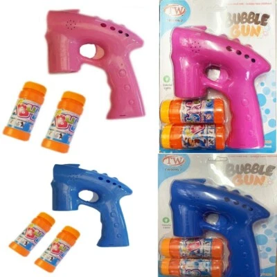 Kids Childrens Bubble Machine Gun Blower Solution Birthday Party Bubbles Toy - Image 1 of 4