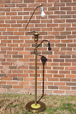 Gooseneck Brass Floor Lamp 59" Tall Funky Unique Industrial Mid Century