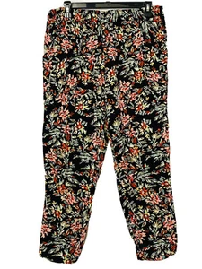 Jessica Simpson Women's Missy Size Small Black Floral Pants - Picture 1 of 9