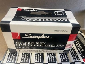 2 Boxes of 1000 Swingline 101 5/16" Staples for Staples Guns 101 & 200 USA Made - Picture 1 of 3