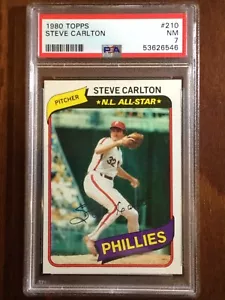1980 Topps — Steve “Lefty” Carlton — 16th Year — PSA 7 — NEWLY CASED!!! - Picture 1 of 3