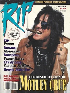 Motley Crue handsigniertes RIP-Magazin 1994 signiert von Band. - Bild 1 von 4
