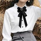 Women's Pre Tied Bowknot Neckties Ribbon Brooch Clothing Accessories DIY