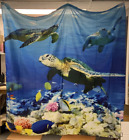 72 x 72 Inches Sea Turtle Ocean Shower Curtain 12 Hooks