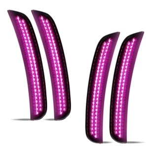 4X Front Rear Bumper LED Side Marker Light For Dodge Charger 2015-23 Pink Purple - Picture 1 of 10