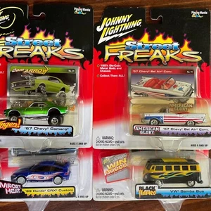 Johnny Lightning Street Freaks - 67 Camaro, CRX, VW Samba Bus, 57 USA Chevy - Picture 1 of 5