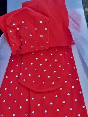Medias Rabanne H&M Adornadas con Estrás XXL Rojo Original en la Caja Foto 1 de 4