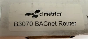 Cimetrics B3070 Bacnet Router NIB - Zdjęcie 1 z 1