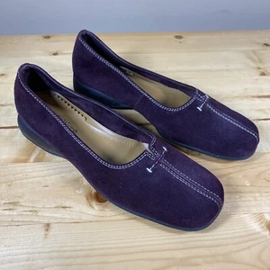 Madeline Women's Ballet Flats Plum Suede Slip On Shoe Sz 8 M - Picture 1 of 4