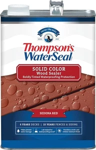 Thompson’s WaterSeal Solid Color Waterproofing Wood Stain No Size, Sedona Red - Picture 1 of 8