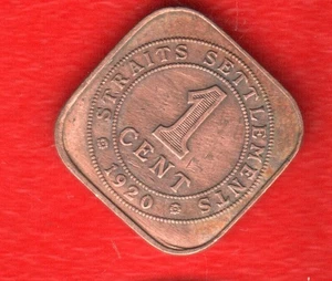 STRAIT SETTLEMENT 1 CENT 1920 - Picture 1 of 2