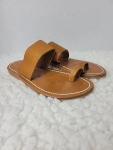 K.Jacques St.Tropez Nagoya Women's Sandals Size 6.5 Brown Leather Slide - Picture 1 of 11