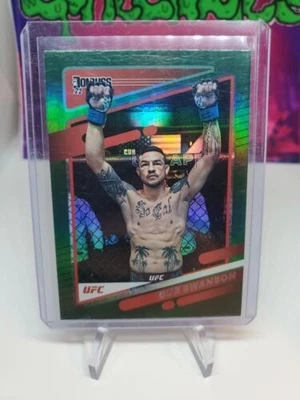 2022 Donruss UFC - CUB SWANSON - Green Flood Prizm - SP #159 - Image 1 of 4