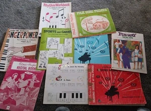 LOT OF 9 Schaum Folk Song Primer 1976 Piano Organ A Very Easy Sheet Music Book - Picture 1 of 10