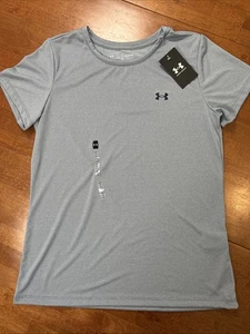 Nueva Camiseta Under Armour Mujer Talla Mediana Gris Atlética Correr Nueva Con Etiquetas - Imagen 1 de 12