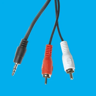 1.5m 3.5mm Jack Conector A 2x Phono Rca Conector Av TV DVD Cable de Vídeo Cable - Imagen 1 de 2