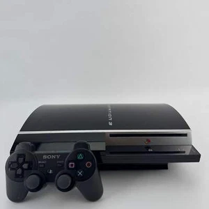 Sony PlayStation 3 Fat 160GB Black Console Gaming System CECHP01 - Picture 1 of 10