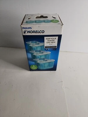 Paquete de 3 cartuchos de limpieza Phillips Norelco SmartClean Systems #JC303 Foto 1 de 4