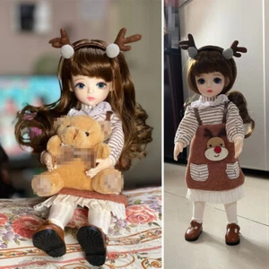 1/6 BJD Puppe 12 Zoll Kugelgelenk Mädchen 30 cm BJD Puppen mit Outfits austauschbare Augen - Bild 1 von 12