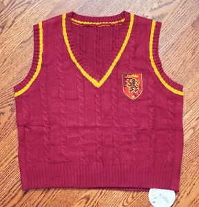 NWT Harry Potter Gryffindor Cosplay Cropped Romwe Sweater Vest Women's L Large - Picture 1 of 10