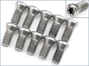 10 tornillos Torx M4 x 10 mm T15 grado 12,9 acero de aleación para insertos de carburo de torno - Imagen 1 de 5