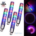 4 Pack Waterproof Bicycle Wheel Tire Valve Cap Led Light For Front & Rear Wheel
