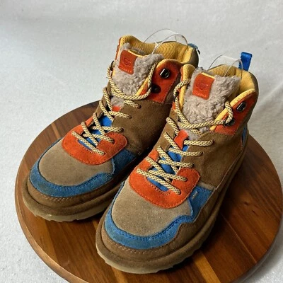 UGG Highland Hi Heritage Hightop Sneaker Youth Size 6 Brown Blue Orange 1134550K - Изображение 1 из 4