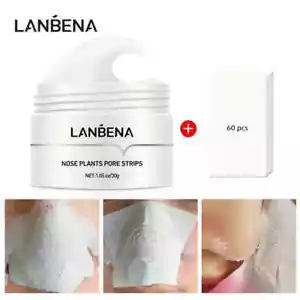 LANBENA Blackhead Remover Cream Facial Nose Mask Plant Pore Strips Acne Peel Off - Picture 1 of 11