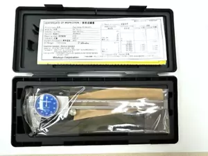 6" .001" GRAD. BLUE FACE DIAL CALIPER W/CASE MITUOTYO - 505-742-51J JAPAN NEW - Picture 1 of 9