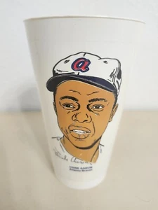 Hank Aaron RARE 1973 Vintage 7 Eleven 7-11 Cup Braves Brewers HOF COOL! - Picture 1 of 5