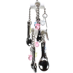 3500 Duo Spoon Clacker Bird Toy parrot cage cages african grey amazon cockatoo - Picture 1 of 6