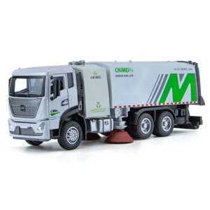 Garbage Truck Toy Sanitation Vehicle Model Car Diecast Metal Toy Cars Kids Gifts - Picture 1 of 8