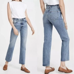 SLVRLAKE London Jeans Salton Sea Wash Straight Leg Denim High Rise Damen 32 - Bild 1 von 13