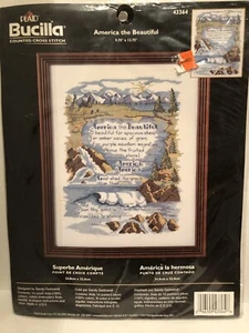 Bucilla Counted Cross Stitch Kit # 43364~AMERICA THE BEAUTIFUL~ 9.75”x 12.75”  - Picture 1 of 7
